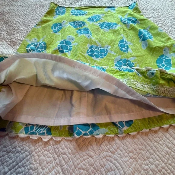 Lilly Pulitzer, vintage green and blue turtle dress - Picture 3 of 5